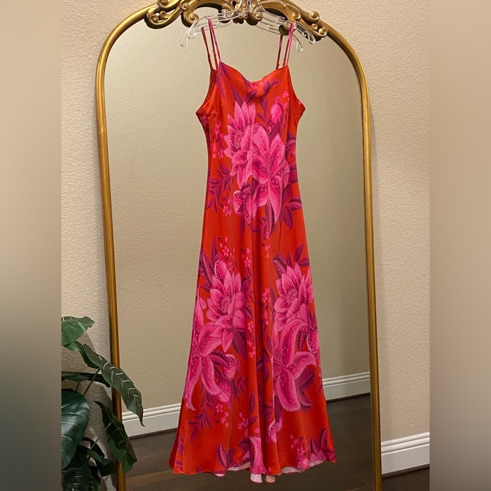 FARM Rio Summer Fruit Maxi Slip Dress Size L - Picture 4 of 16
